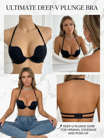 3/4 cup Sexy Lingerie Hanging Neck Backless Women&