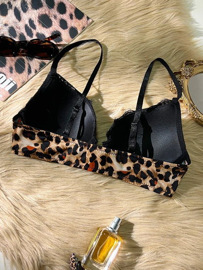 Leopard Eyelash Lace Women&