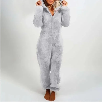 Mode Sourire Vêtements De Nuit Ensemble Plus La Taille Capuche Ensembles Pyjamas pour Femmes Adultes pour Hiver plus size onesie