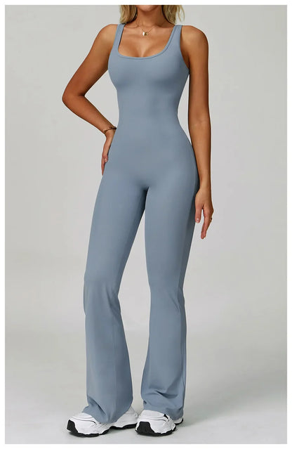 Women Sexy Back V Jumpsuit Gym Set Training Yoga Suit Sportswear Sports Jumpsuit Fitness Rompers Stretch Workout Bodysuits 8260