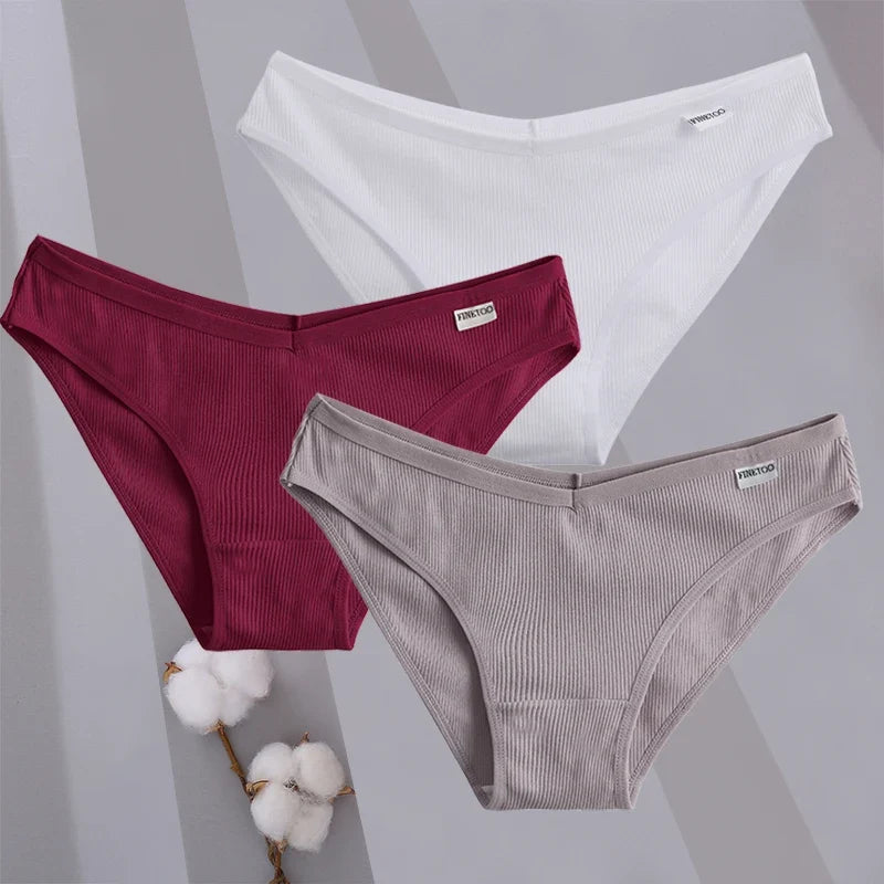 Comfortable Cotton Briefs for Women – 3-Piece Panty Set