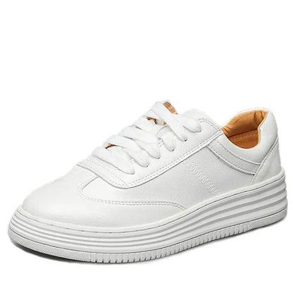 sneakers  Women casual low top leather shoes lightweight white Pink Shoes Breathable Creepers Platform flats Shoes  2020