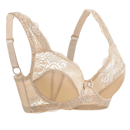 Plus Size E F G H I Cup Womens Bra Lace Brassiere Support Underwire Mesh Thin Large Adjusted-straps BH