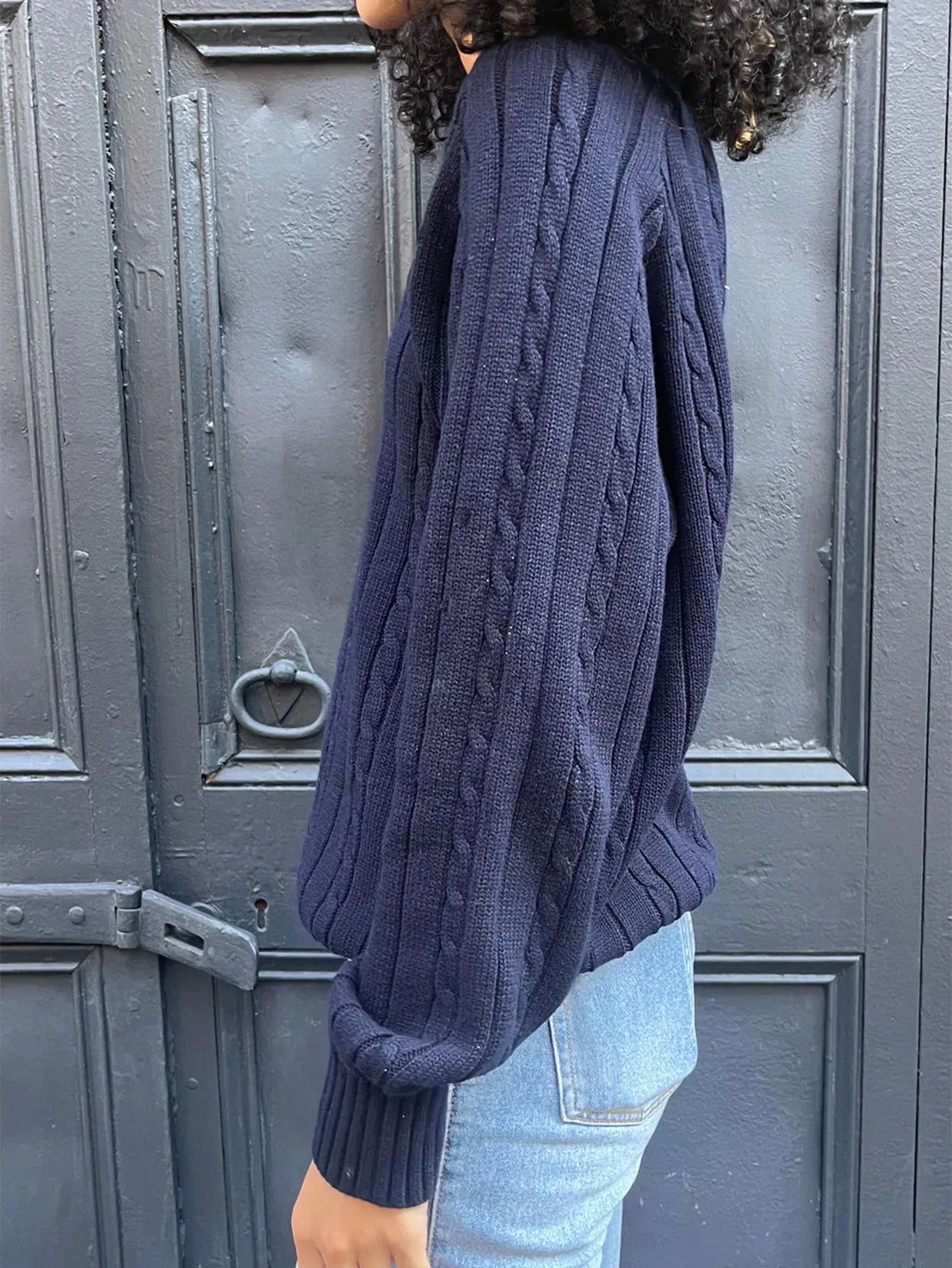 Phantasy Retro Solid Color Sweater Winter Women&