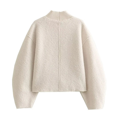 Foridol Turtleneck Fluffy Hoodie for Women Autumn Casual Loose Pullovers Female Basic Fashion Winter Women&