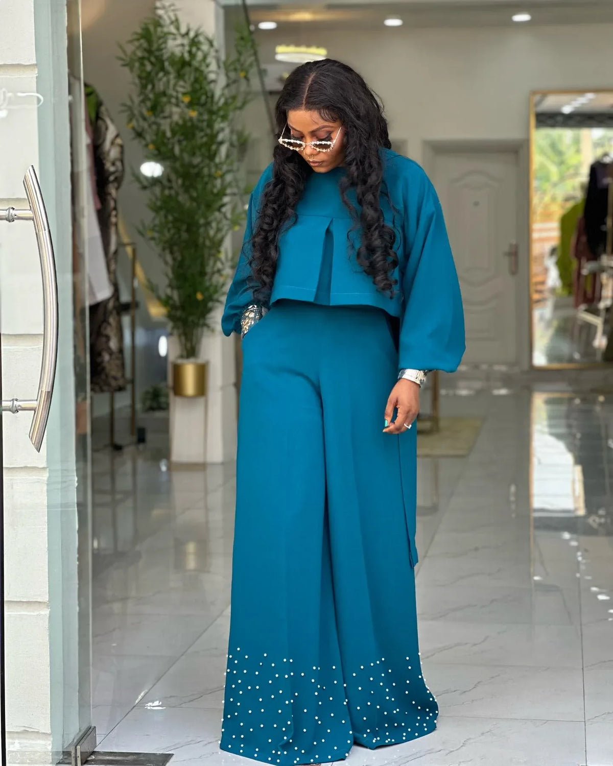 2 Piece Women Sets 2025 New Arrival Spring Summer Matching Sets Solid Color Two Pieces Sets Top And Pants Suits Outfits Clothing