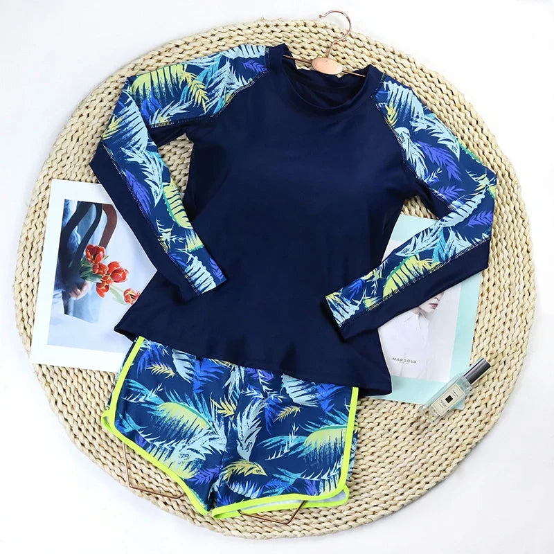 2026 Sexy Floral Long Sleeve Two-Piece Women&