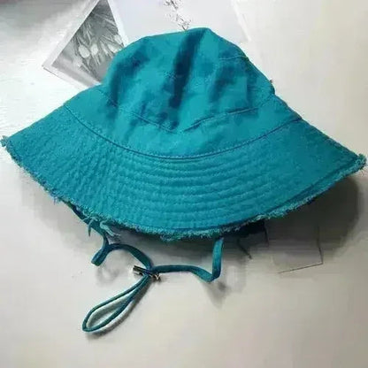 Luxury Bucket Beach Hat - Y2K Wide Brim Sun Hat - Wedding &amp; Party Elegant