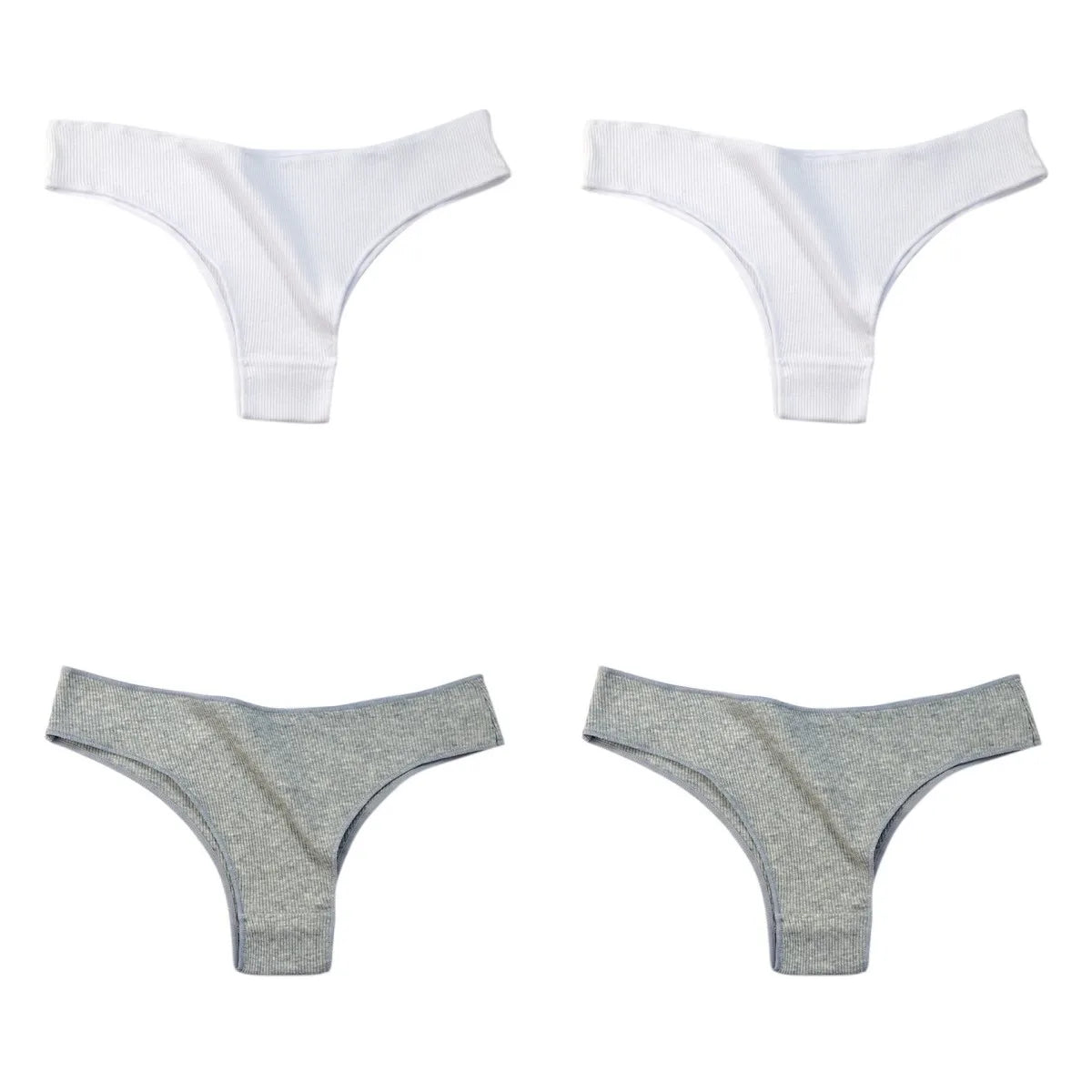 4Pcs/Set Cotton Panties Women Breathable Briefs Soild Underwear Female Underpants Low Waist Brazilian Panty Sexy Lingerie M-XL