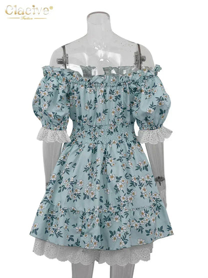 Clacive Summer Slim Print Women&