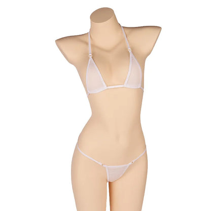 DEKA Solid Women Transparent Mini Micro Bikini Set Bandage Thong Underwear G-String Bra Swimsuit Brazilian Swimwear Sleepwear