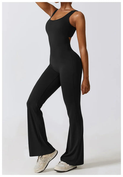 Women Sexy Back V Jumpsuit Gym Set Training Yoga Suit Sportswear Sports Jumpsuit Fitness Rompers Stretch Workout Bodysuits 8260