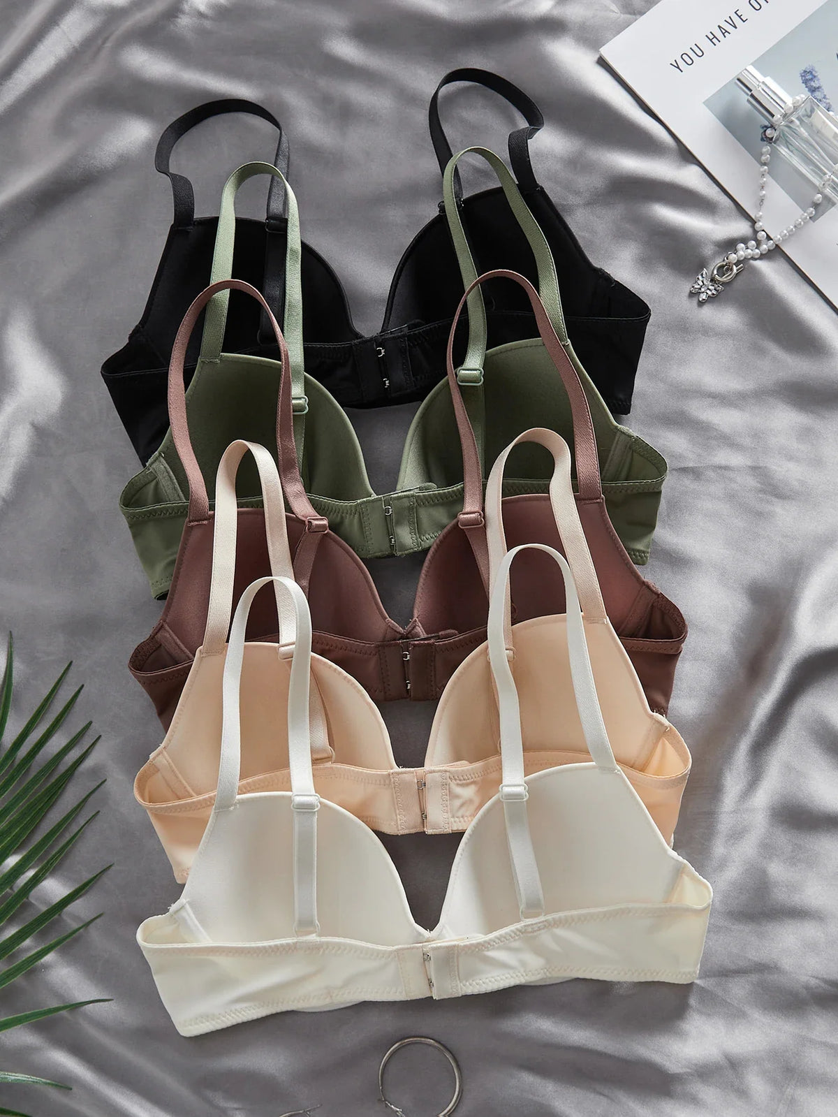5PCS Solid Basic Women&