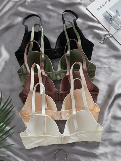 5PCS Solid Basic Women&