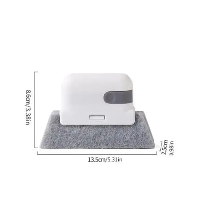 Window rail cleaning brush