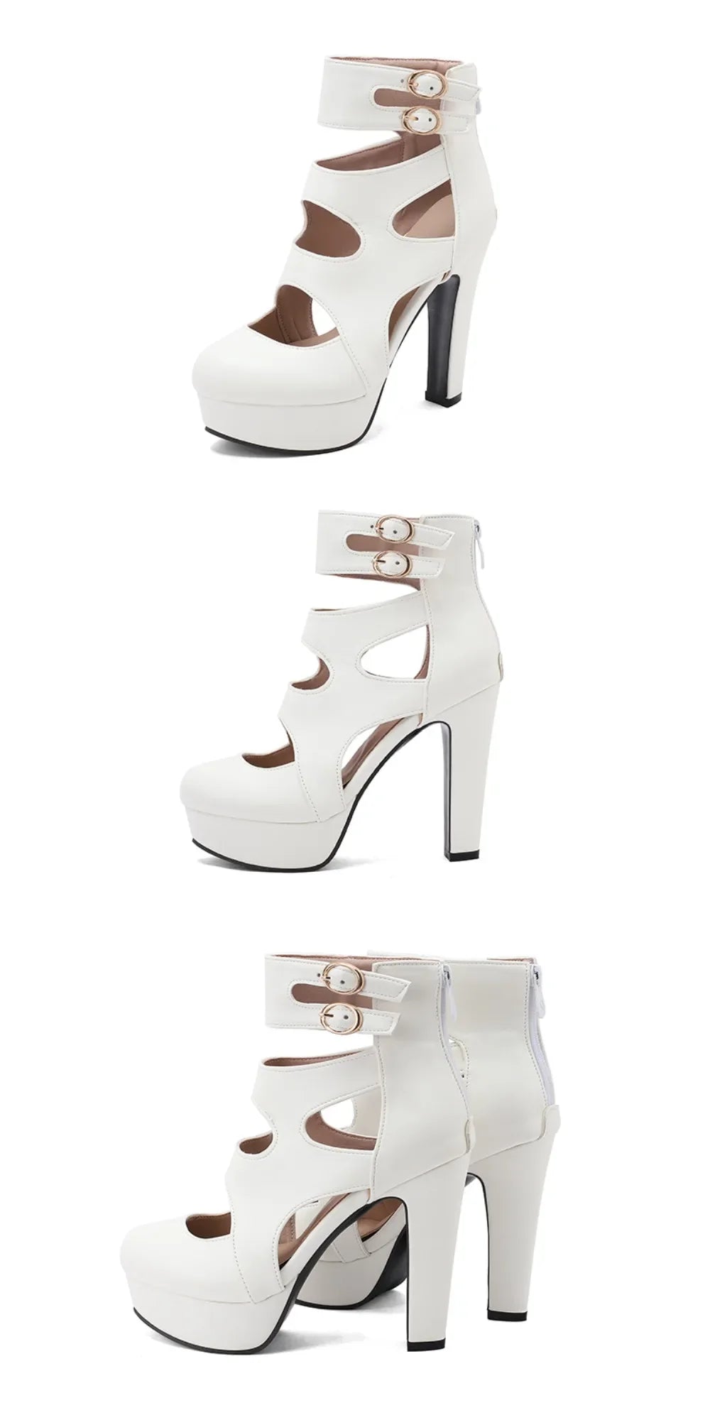 Trendy Hot Sale Summer Fashion Peep Toe Platform High Heels Roman Ankle Sandals Woman&