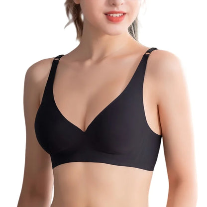 Sexy Seamless Bras For Women Wire Free Push Up Brassiere Deep V-Neck Lingerie U-Back 2-Hook Underwear Intimates S-5XL
