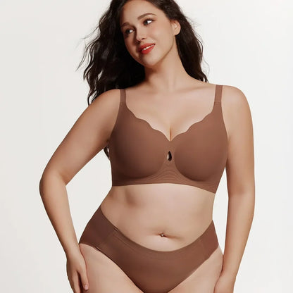 Wireless Comfortable Bra Large Cup Seamless Anti-Sagging Back Smoothing Underwear Soft Women&