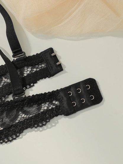 2-piece hot selling lace gathering and lifting bra set sexy women&