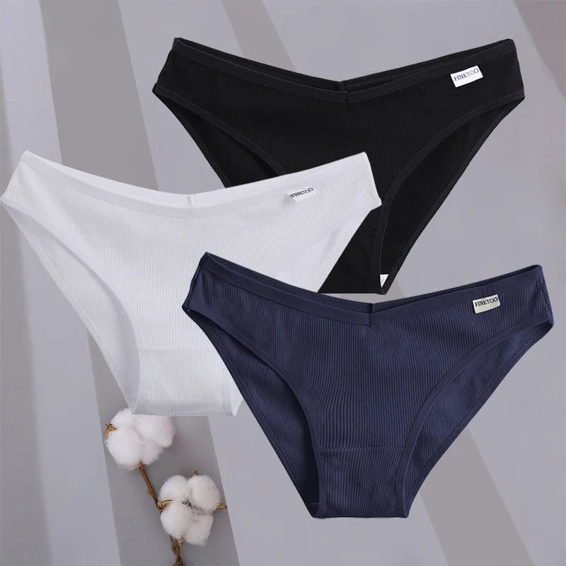 Comfortable Cotton Briefs for Women – 3-Piece Panty Set