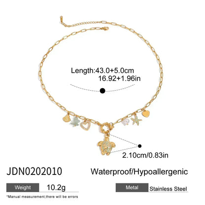Zora Colorful Summer Holiday Style Conch Pendant Necklace Women&