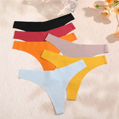 7-Piece Seamless Ice Silk Panties Set for Women