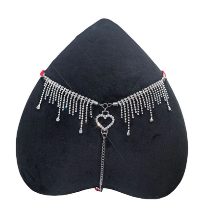 Rhinestones G String Girls Metal Chain Sexy Women Panties Gem Briefs Thong Lace Erotic Female Underwear Low Waist Intimates