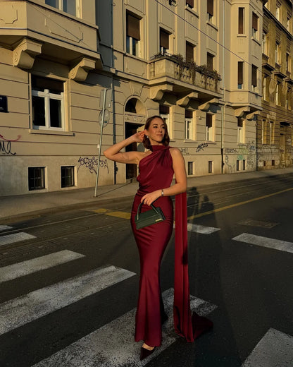 Backless Lace-Up Maxi Dress | Ribbon Sleeveless Evening Gown - Femstylo