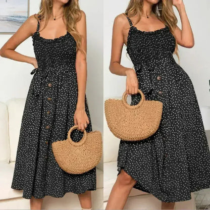 Polka Dot Maxi Dress – Light &amp; Flowy Summer Dress
