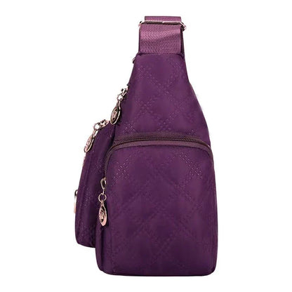 Brandless Square Crossbody Bag For Men And Women Oxford Style Nylon Shoulder Bag