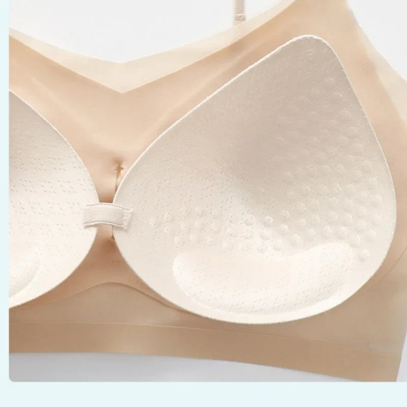 2Pcs/Set Seamless Bras For Women Padded Bra Sexy Lingerie Comfy Solid Color Tube Top Thin Straps U-Back Underwear M-4XL