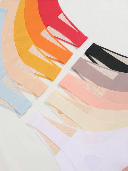 7-Piece Seamless Ice Silk Panties Set for Women