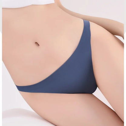 5Pcs/Set Women Seamless Briefs Ice Silk Panties Sexy Low Waist Underwear Female Underpants Solid Color Lingerie M-XL