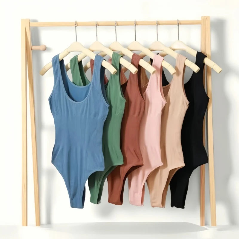 Women Seamless Jumpsuits Tummy Control Shapewear Pants Female Bodysuit Slimming Underwear U Back Tops Sexy Thongs Bodyshaper