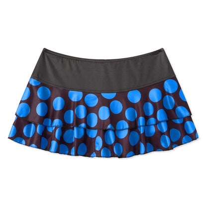 Fashion Summer Mini Skirt Women Dots Print Side Ties Low Waist A Line Skirts for Parties and Casual Wear