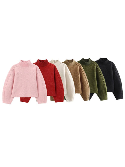 Foridol Turtleneck Fluffy Hoodie for Women Autumn Casual Loose Pullovers Female Basic Fashion Winter Women&