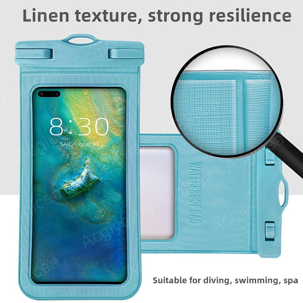 Waterproof Phone Case Pouch Protector For iPhone Cell Phone Cover Underwater Case Universal Water Proof Bag Waterproof Case Cellphone Pouch for iPhone 13 Pro Max Case &amp; Strap