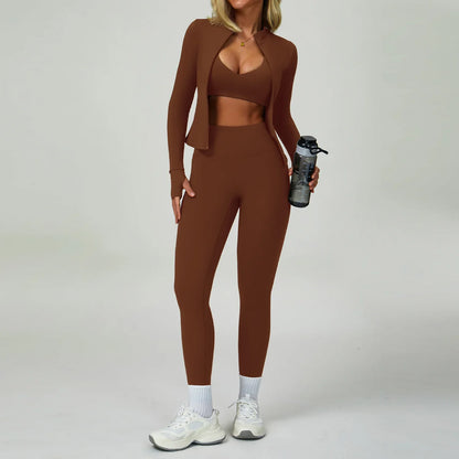 2/3-Piece Activewear Set – Sports Bra &amp; High Waist Leggings