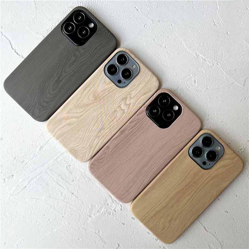 Retro Ultra Thin Wooden Texture Phone Cases For iPhone 14 13 12 11 Pro Max XS MAX XR XS X 7 8 Plus anti-skid Soft Cover Vintage Wooden Unique Classy &amp; Fully Protective Phone Case