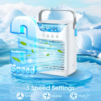 Portable Mini Desktop Air Conditioner Fan with Timer Small Room Spray Water AC for Cooling  Air Conditioning for Room