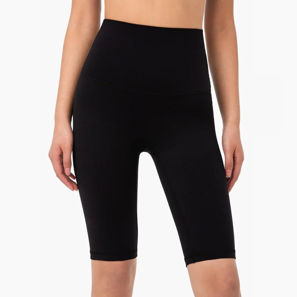 Solid Color Soft Athletic Cycling Women Yoga Short leggings Compression Support Sweat-Wickin Comprehensive Training Sportswear