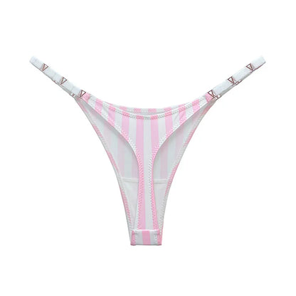Seamless Sexy Thong Women Underwear Briefs Panties Zebra Flower Low Rise Luxury Metal Buckle G String Bikini Girls Female Panty