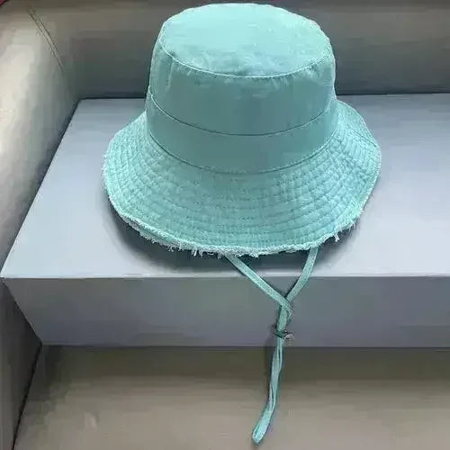 Luxury Bucket Beach Hat - Y2K Wide Brim Sun Hat - Wedding &amp; Party Elegant