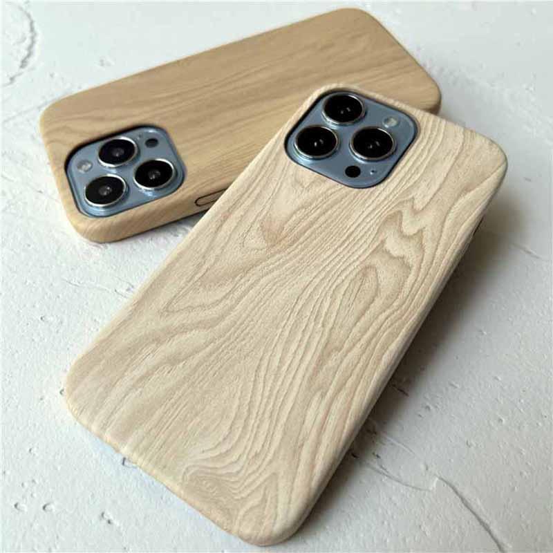 Retro Ultra Thin Wooden Texture Phone Cases For iPhone 14 13 12 11 Pro Max XS MAX XR XS X 7 8 Plus anti-skid Soft Cover Vintage Wooden Unique Classy &amp; Fully Protective Phone Case