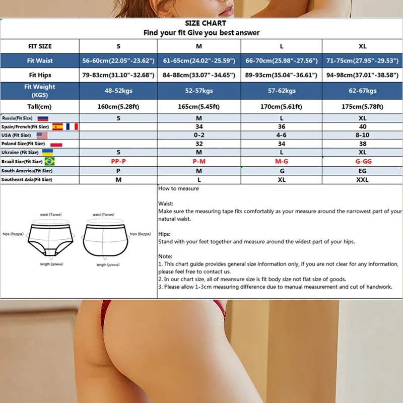 3-Piece Cotton G-String Thong Set for Women