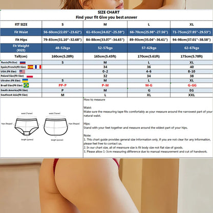 3-Piece Cotton G-String Thong Set for Women