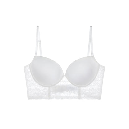 U-Shaped Large Backless Bra for Women with Big Busts, Minimizing, Gathering, Anti-Sagging, Sexy Lace, Invisible, Thin, Beautiful Back, Plus Size Bra