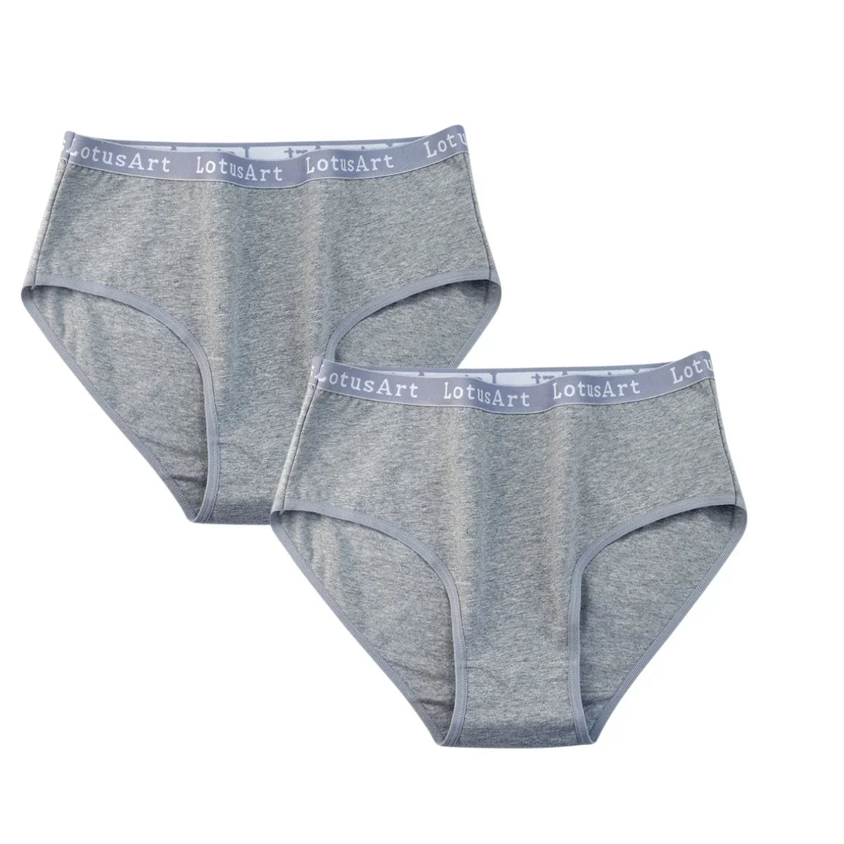 2PCS/Set Cotton Panties Women High Waist Briefs Tummy Control Panty Female Breathable Solid Color Lingerie M-2XL Underpants