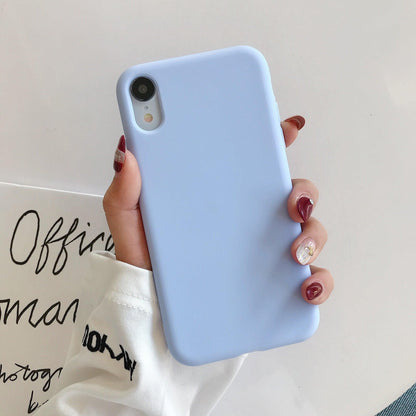 Ultra Thin Slim Fit Soft Grip Anti-Scratch Protective Cover Thicker Candy Phone Case for iPhone Soft Silicon Back Phone Cover for iPhone 12 13 Pro Max iphone Case