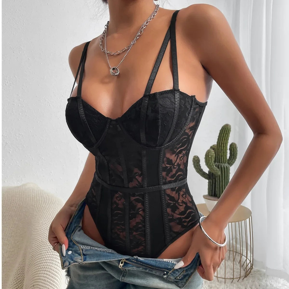 Sexy Lace Bodysuit for Women Bodies Elegant Women&